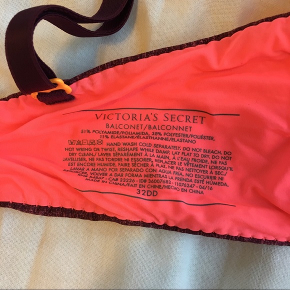 Victoria's Secret Neon Shimmer Balconet Bra, 32DD - Picture 10 of 10